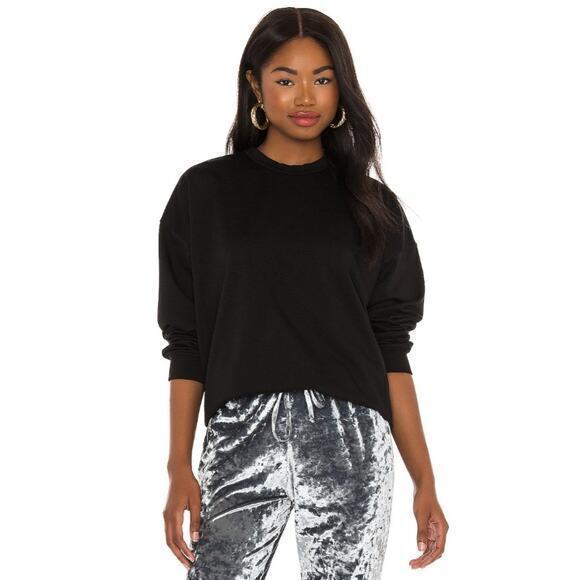 NEW Onzie x Revolve Boyfriend Sweatshirt Black Knit - Picture 1 of 7